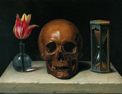 Still-Life with a Skull, Vanitas Painting by Philippe de Champaigne